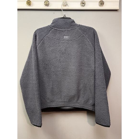 Western Illinois Sherpa Pullover Womens Medium Gray 1/4 zip Boxercraft Pocket - Picture 2 of 11
